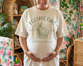 Eggspecting a Little Bunny Shirt – Easter Baby Announcement Comfort Colors® Tee