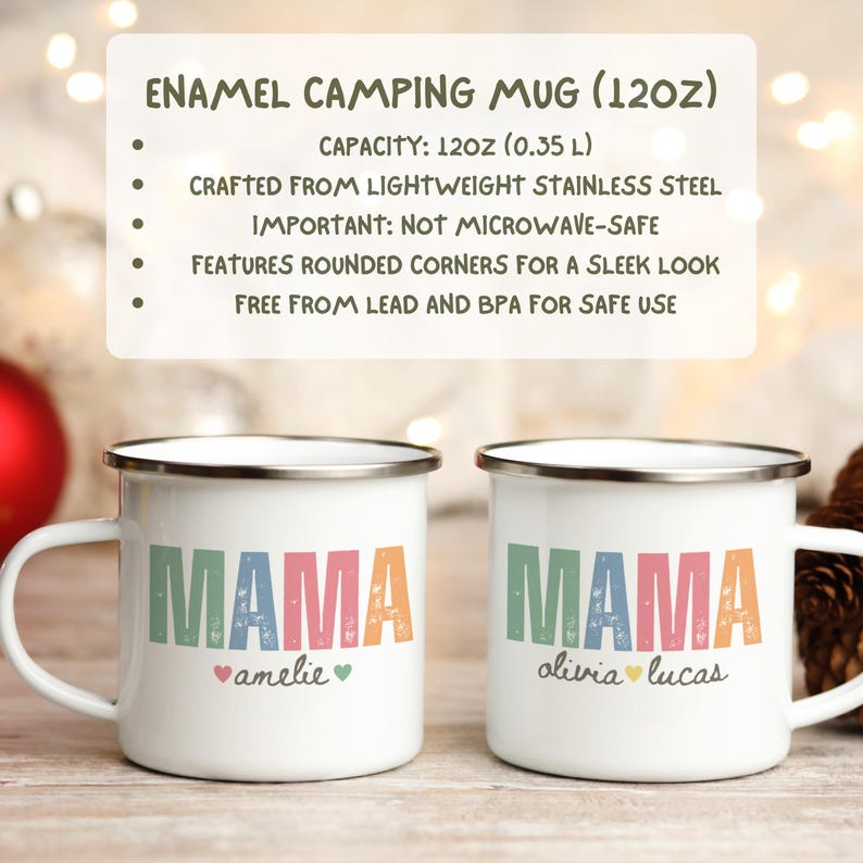 Custom Mama Mug With Kids Names, Personalized Mom Mug with Names, Mother's Day Gift 2025, Mommy Coffee Mug, Custom Mug Gift For Mom Birthday image 3