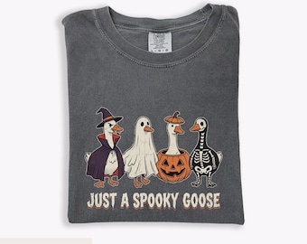 Spooky Goose Shirt: Halloween Comfort Colors Tee