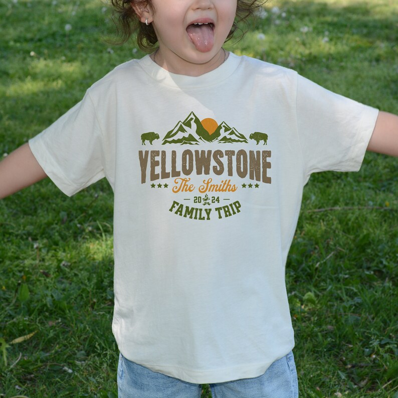 Personalized Yellowstone Family Trip Shirt: Matching Vacation Tee image 3