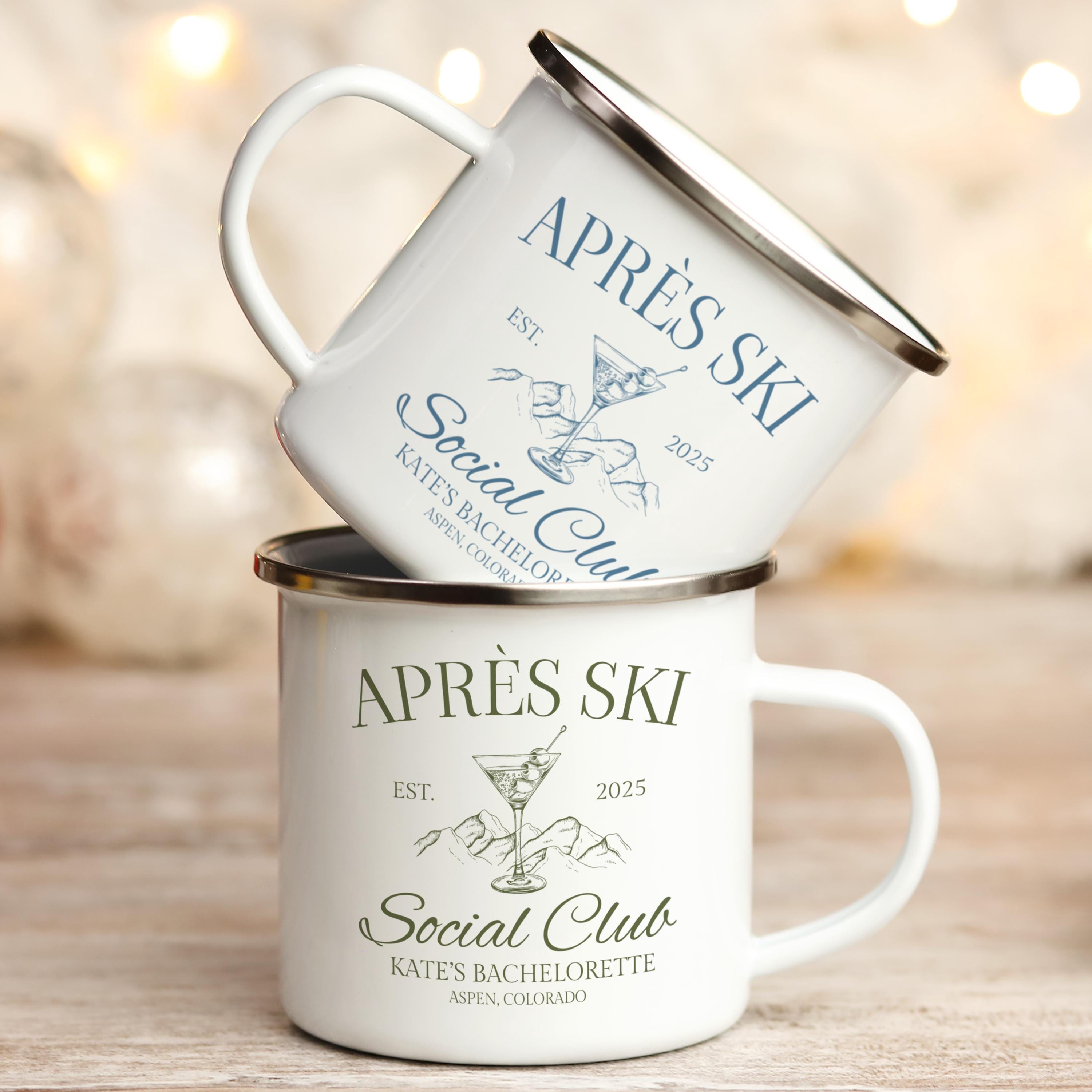 Apres Ski Bachelorette Mugs, Custom Bride to Be Cups, Winter ...