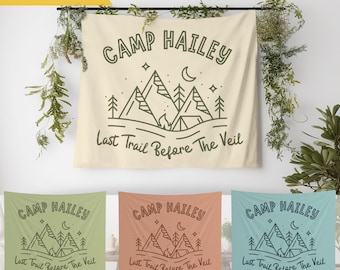 Camp Bachelorette Decor Last Trail Before The Veil Camp Bachelorette Flag Custom Camp Bach Party Banner Glamping Wall Tapestry Bridal Shower