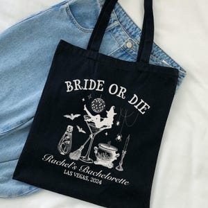 Custom Halloween Bachelorette Party Favors Spooky Bachelorette Party Favor Bags Bride or Die Witchy Bridal Shower Gift Bags for Bridesmaids