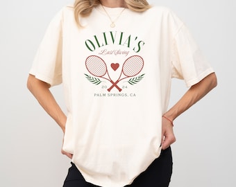 Tennis Bachelorette T-Shirt, Country Club Bridal Shower Tee
