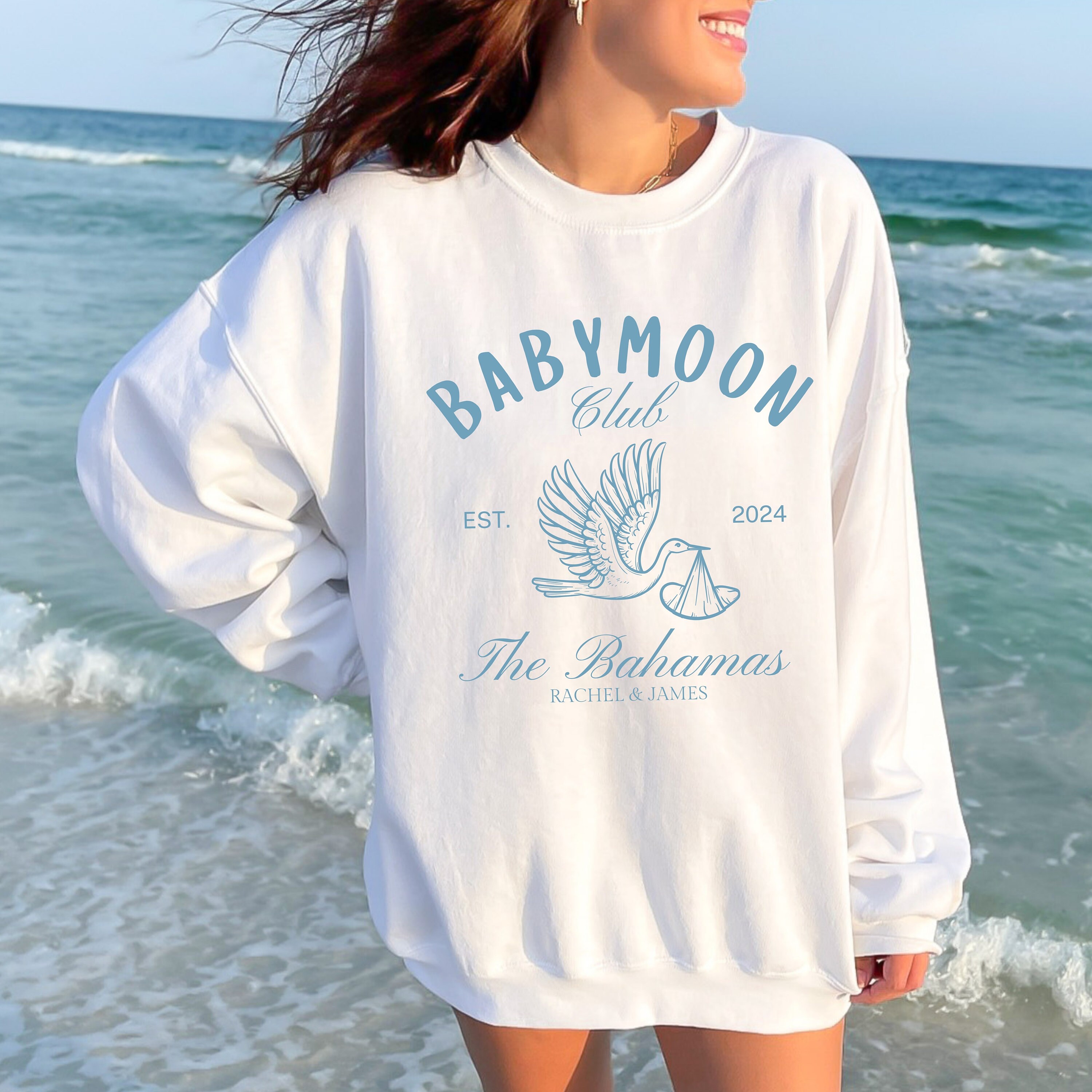 Babymoon Shirt Custom Babymoon Vacation Maternity Baby Reveal Shirt Beach Pregnancy Announcement Shirt Personalized Nautical Baby Shower Tee