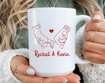 Custom Couple Mug, Personalized Anniversary Gift