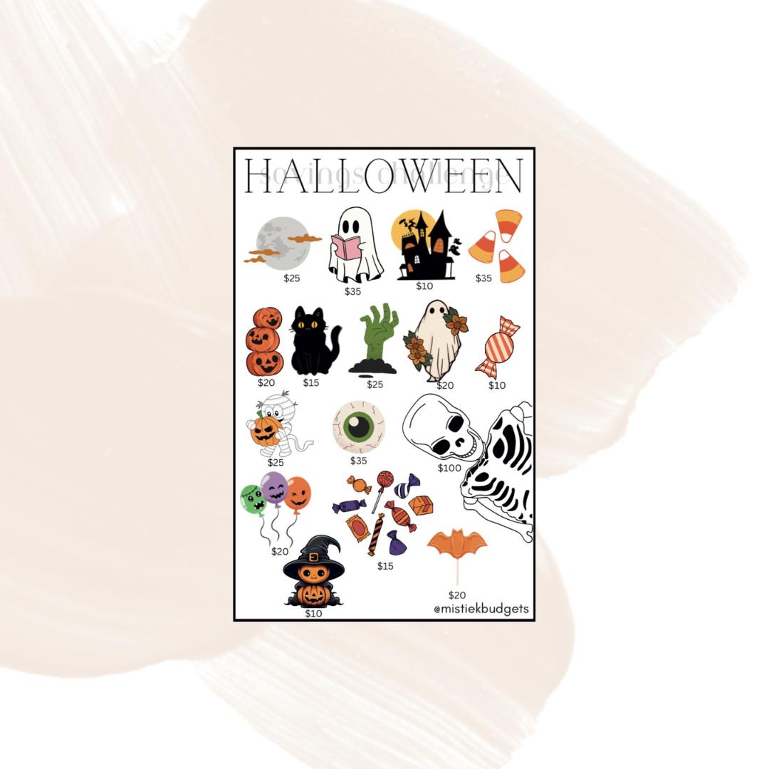 Halloween Savings Challenge Cash Budgeting DIGITAL DOWNLOAD