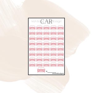 Car Savings Challenge Cash Budgeting DIGITAL DOWNLOAD