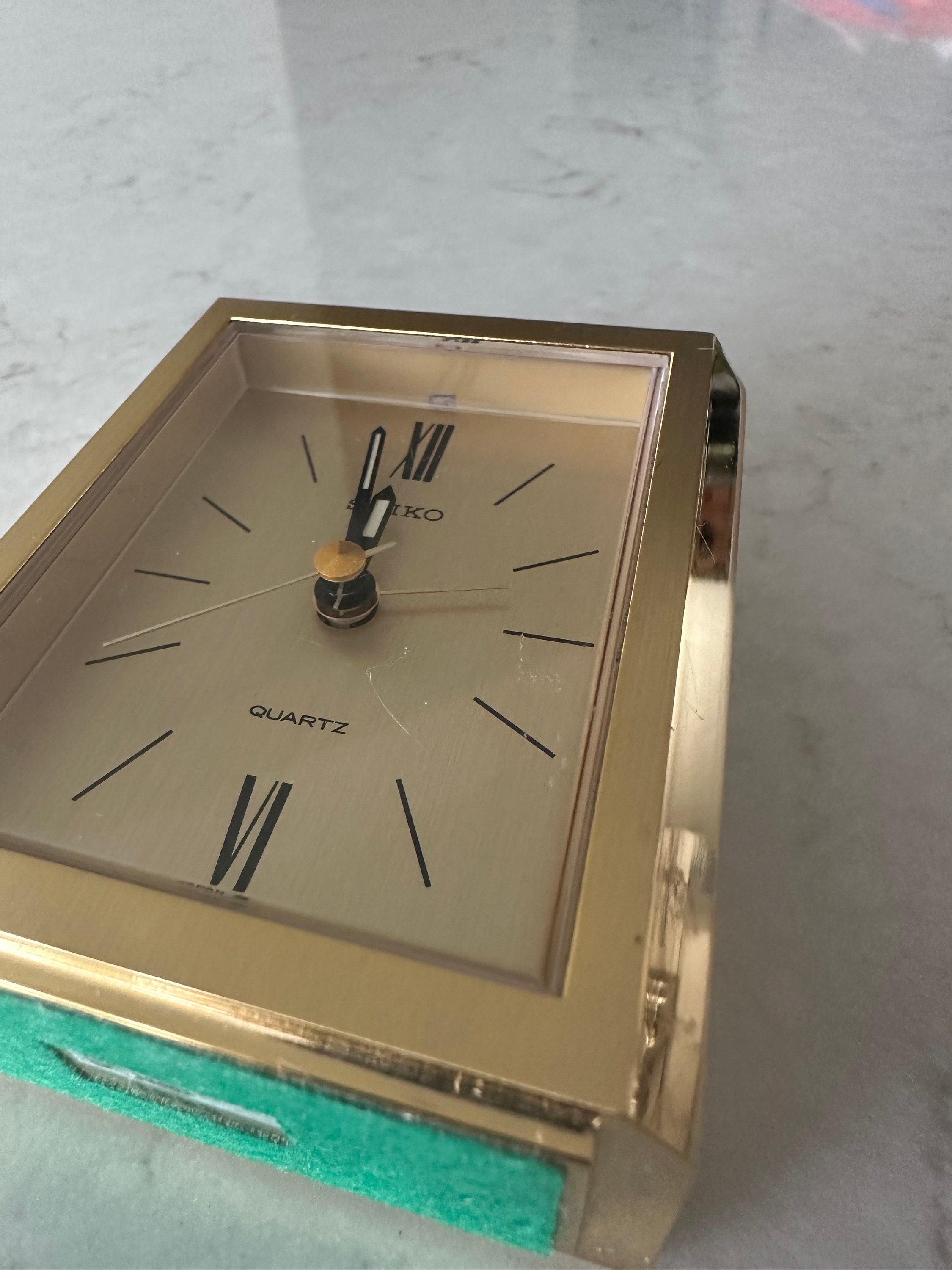 Seiko QHE109GLH "Peyton" Desk & Table Alarm Clock