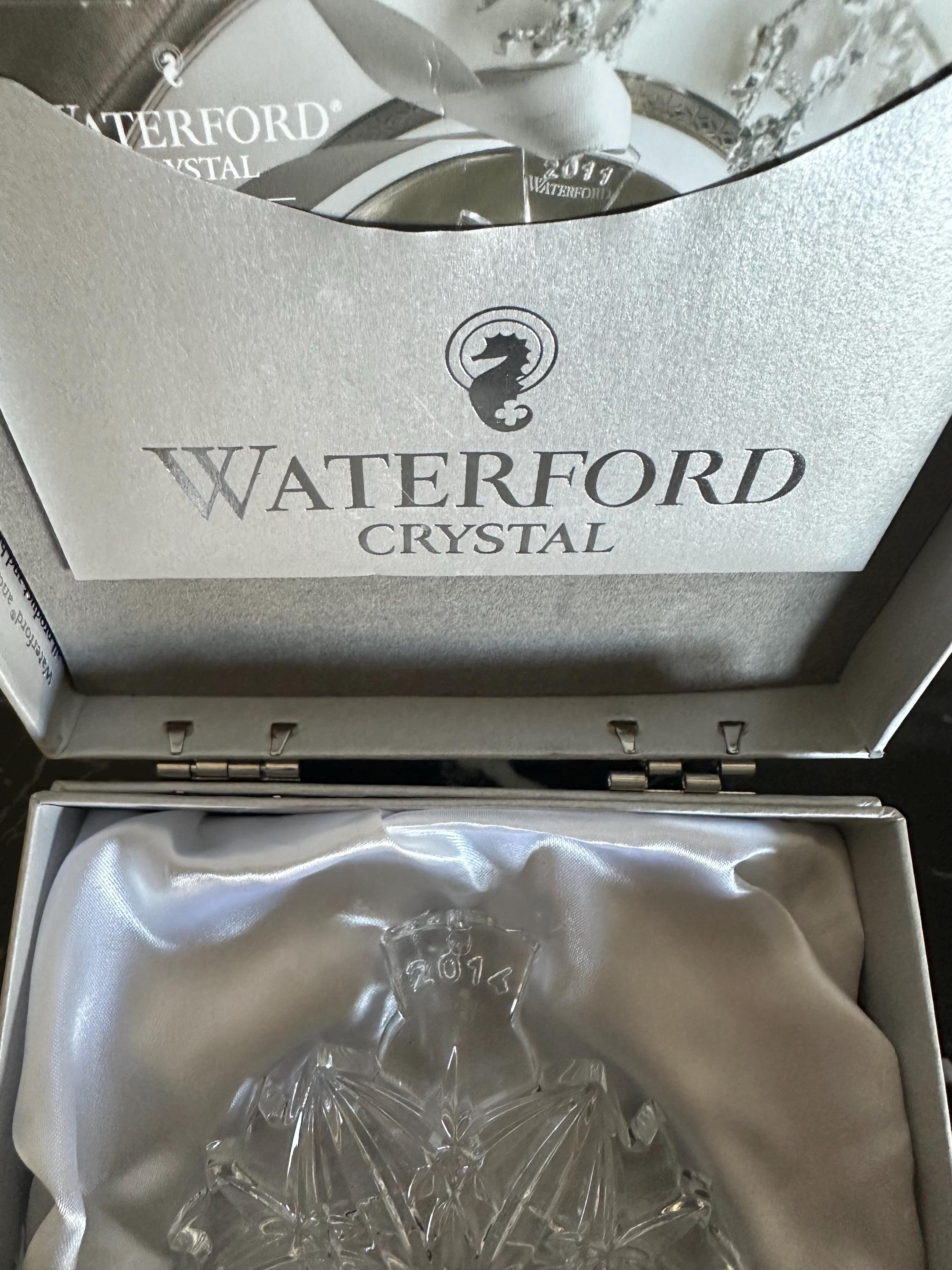 Waterford Crystal Limited Edition 2014 Holiday Snowflake Wishes Peace W ...