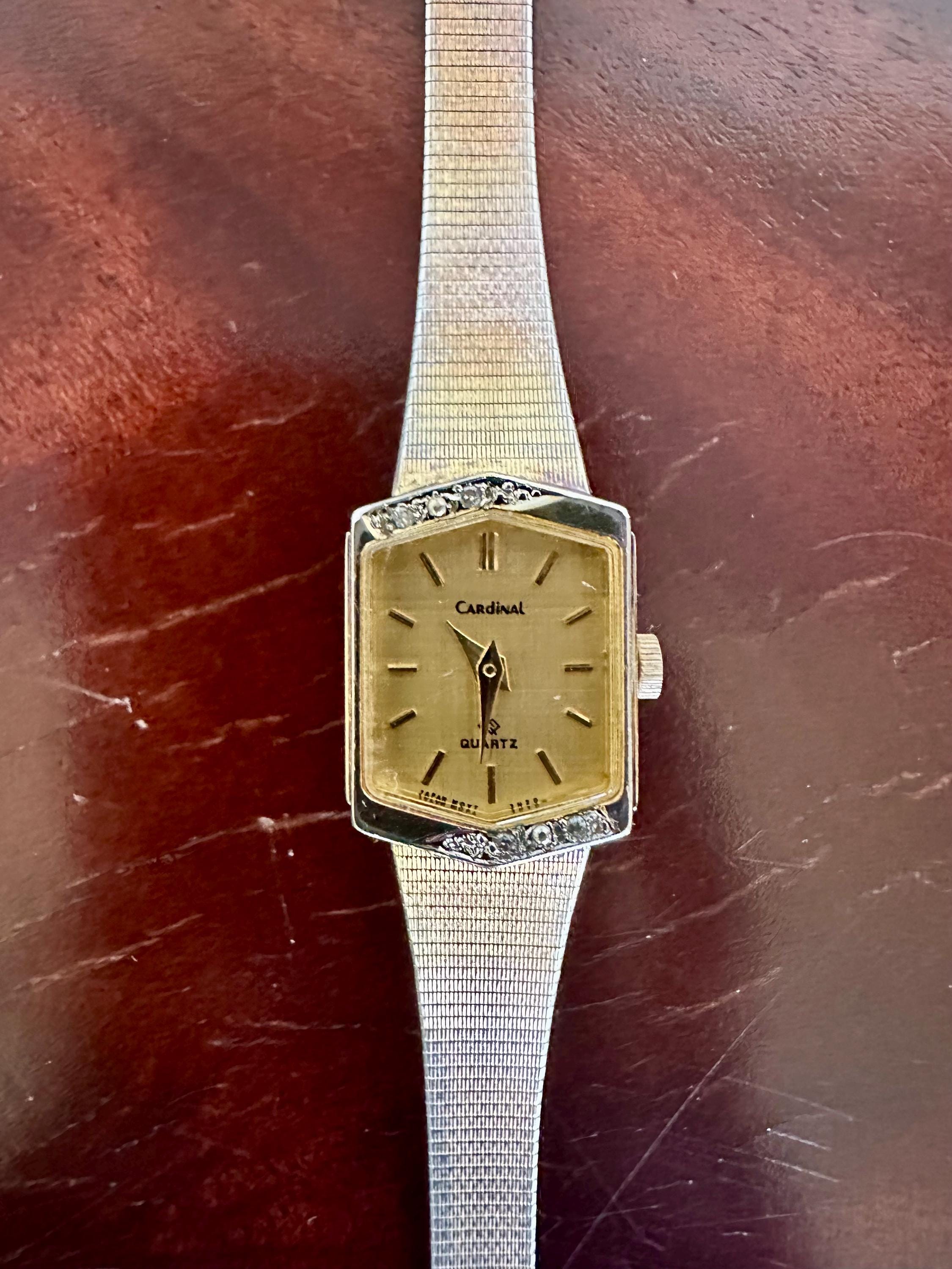 Cardinal Gold W/ Diamond Accents Vintage Quartz Watch - Etsy Canada