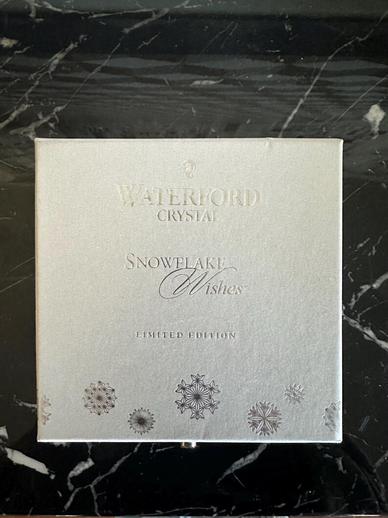 Waterford Crystal Limited Edition 2014 Holiday Snowflake Wishes Peace W ...