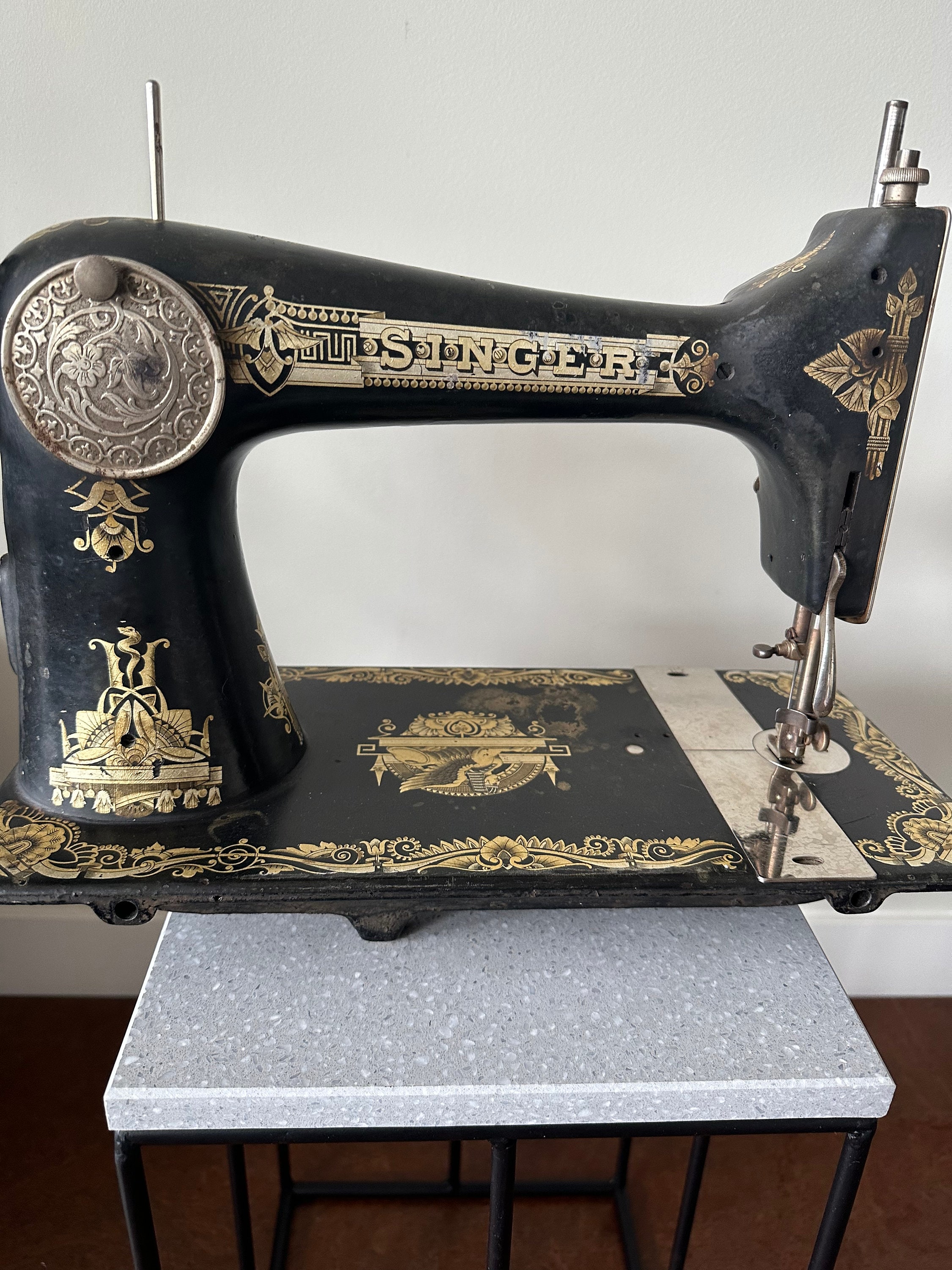 Antique 1905 Singer 27 Gold Sphinx Sewing Machine - Etsy