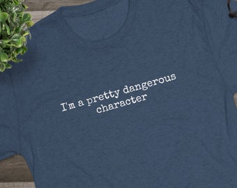Je suis un personnage assez dangereux T-shirt The Truman Show, mélange triple, T-shirt super doux, Jim Carrey, citation de film, t-shirt minimaliste, t-shirt film