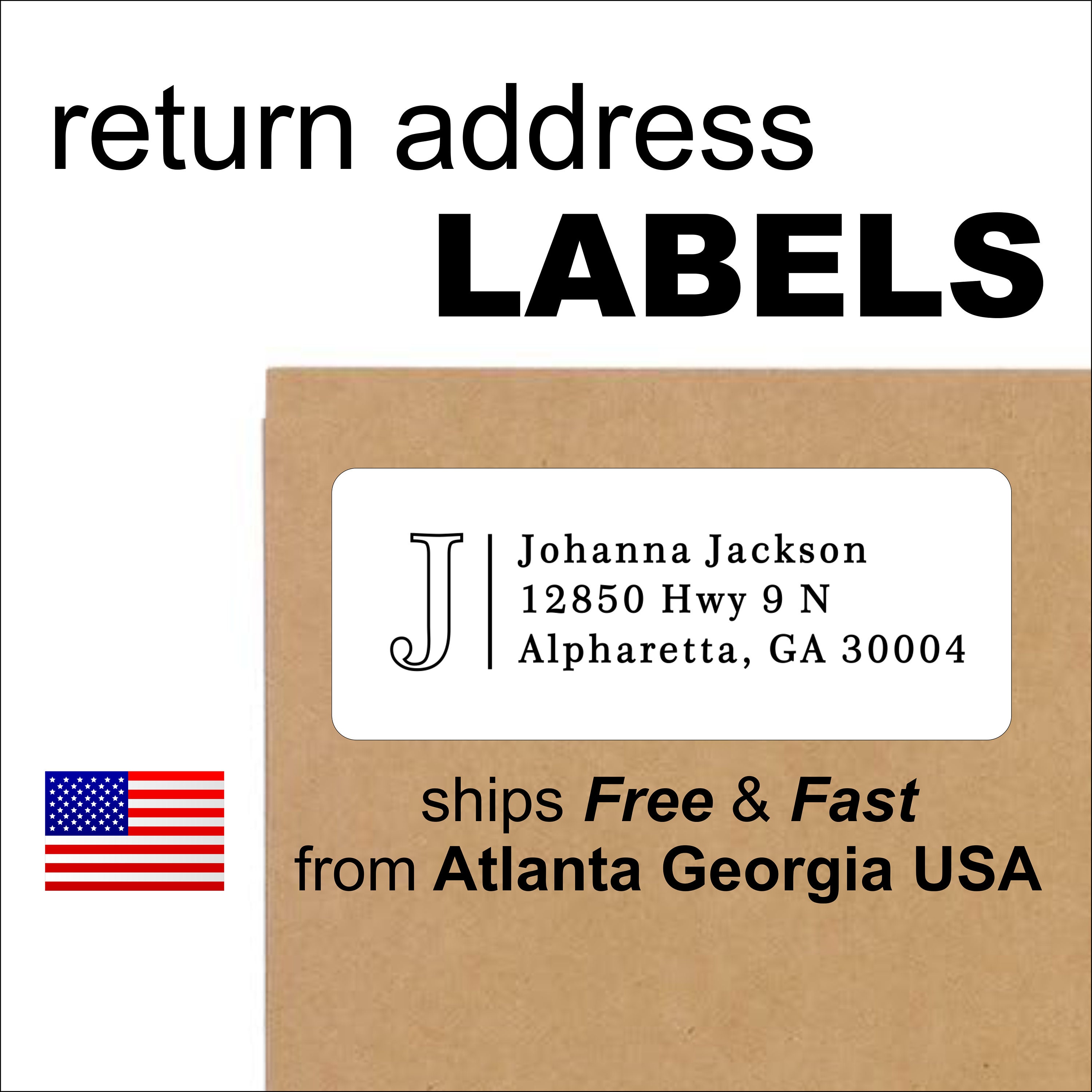 Return Address Labels for Mailing - White Personalized Address Labels ...