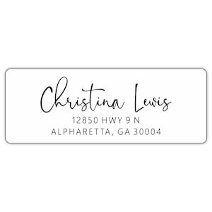 Return Address Labels for Envelopes - White Personalized Address Labels - Custom Address Labels for Wedding Invitations, Business - Sig2773