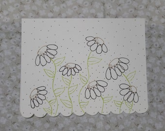 Linework Daisy Card Set