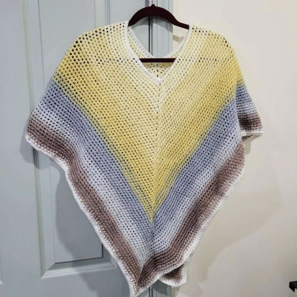 Einfacher Poncho MUSTER häkeln