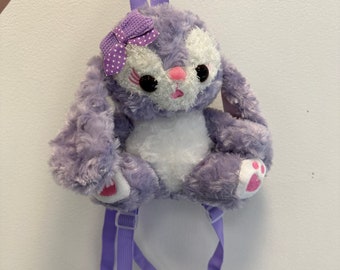 Cute fluffy purple bunny backpack