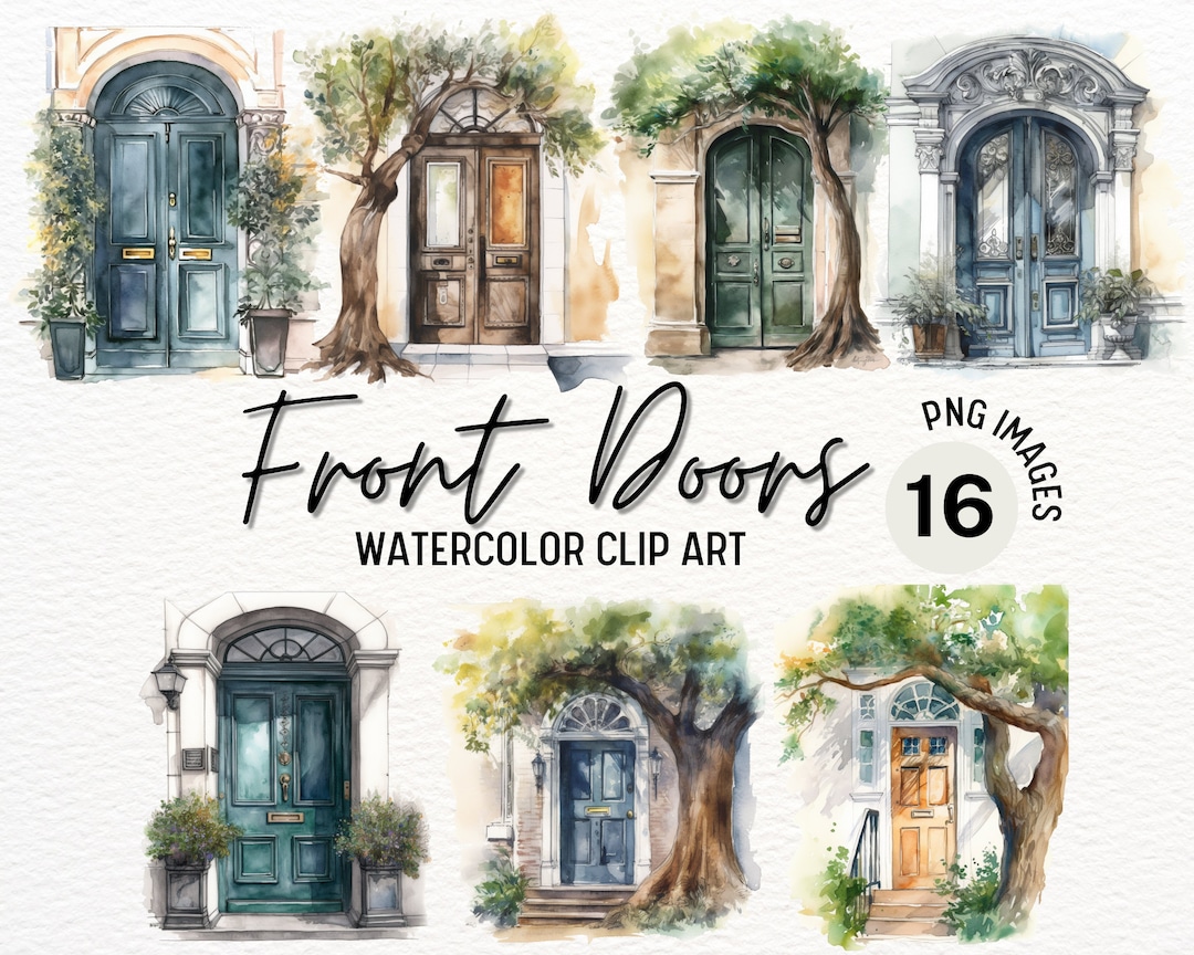 Front Door PNG House Clipart Front Door Clipart Digital Etsy