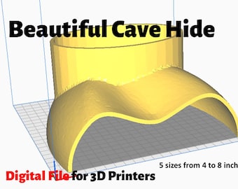 3D Printer Cave Hide STL Files: Aquarium Terrarium Shrimp Tunnel (Digital Download)