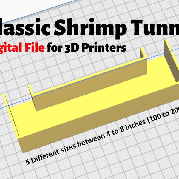 Classic Shrimp Tunnel Digital STL Files for 3D Printers Print your own Aquarium or Terrarium Shrimp Tunnels by AquaTerraDigital