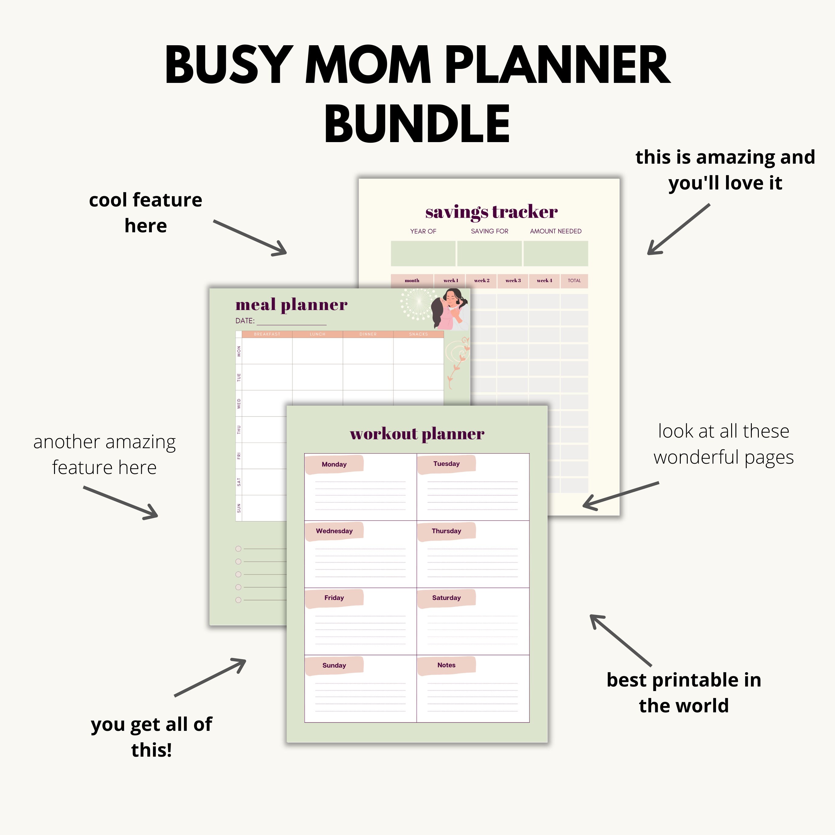 Busy Mom Planner, That Girl Planner, Home Management, Printable Planner ...