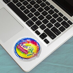 Tie Dye Logo Sticker – 3-Inch Durable Vinyl, Weather-Resistant for Laptop, Water Bottle, and More