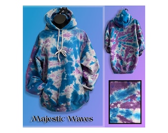 Unisex Batik Hoodie | Majestätische Wellen - Handmade