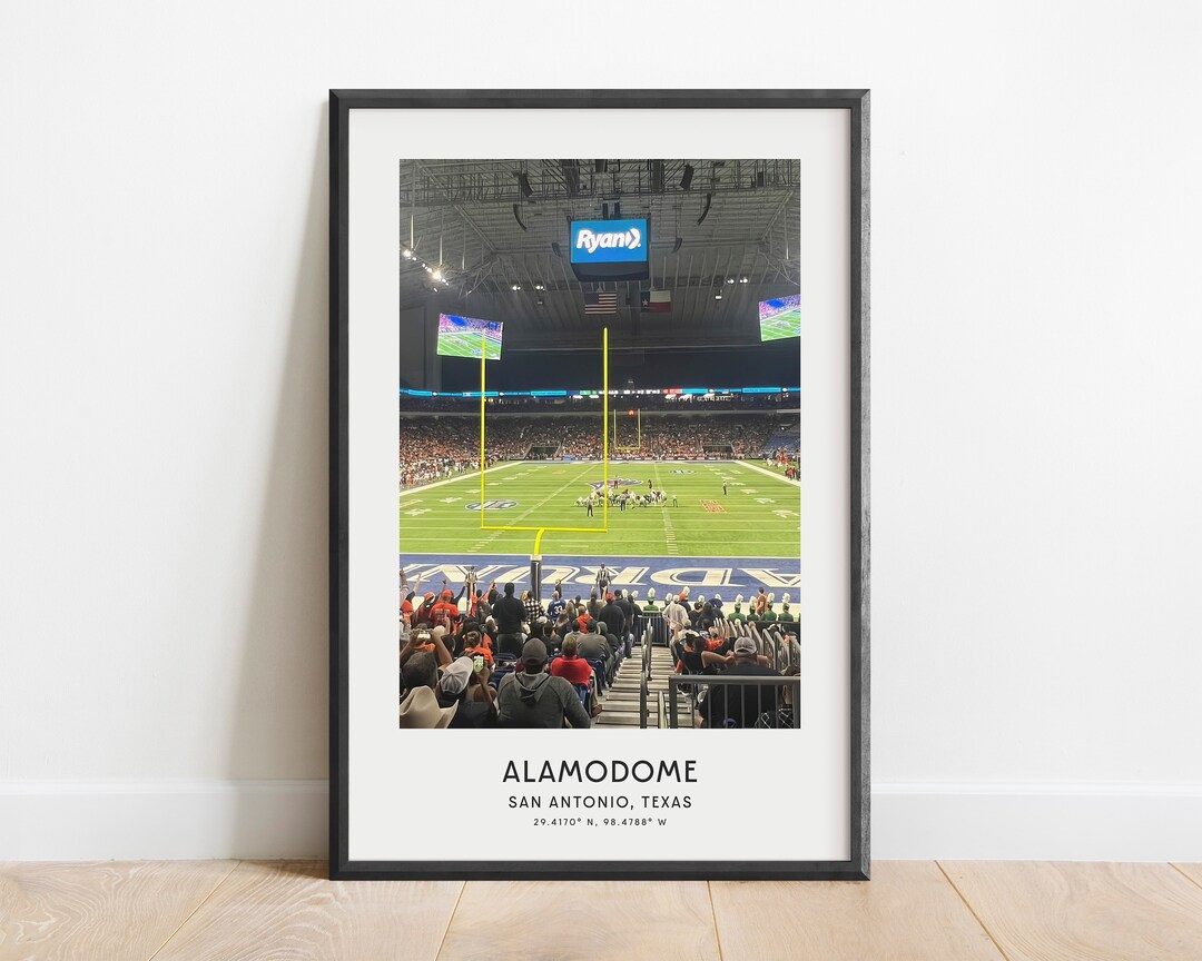 Alamodome poster canvas utsa roadrunners stadium seat view etsy