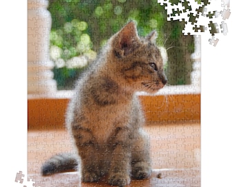 Kitten puzzle, Cute kitten jigsaw, Whimsical kitten puzzle, Playful cat puzzle, Charming feline puzzle, Intricate jigsaw puzzle