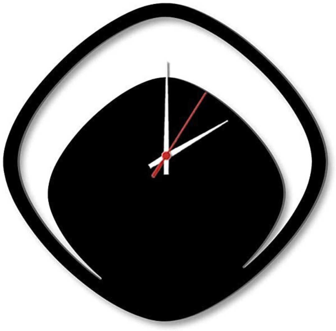 Modern Clock, Unique Wall Clock, Numbers Clock, Minimalist Oak Clock