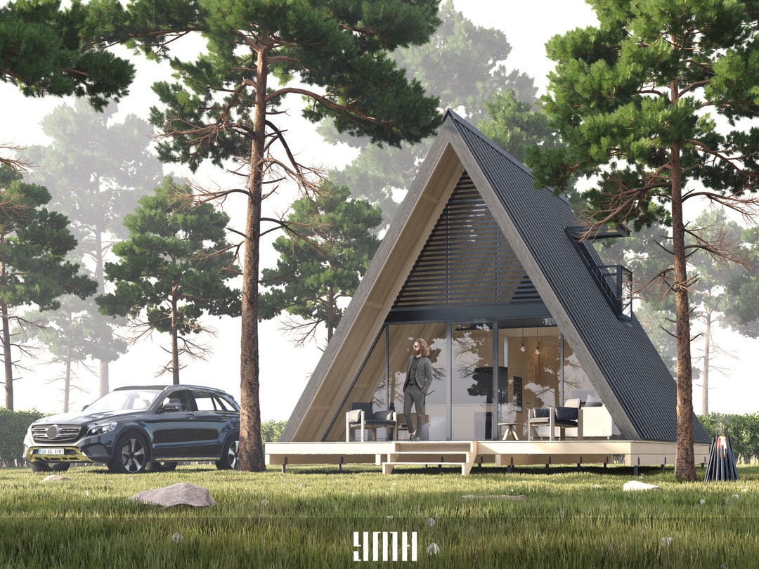 A Frame House, Lake House, Cottage House, Tiny House, Architectural