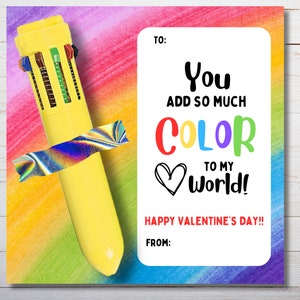 Kid&#39;s Valentine day cards | Classroom valentines day cards | Colorful valentines | Non-Candy Valentine | Printable Valentines