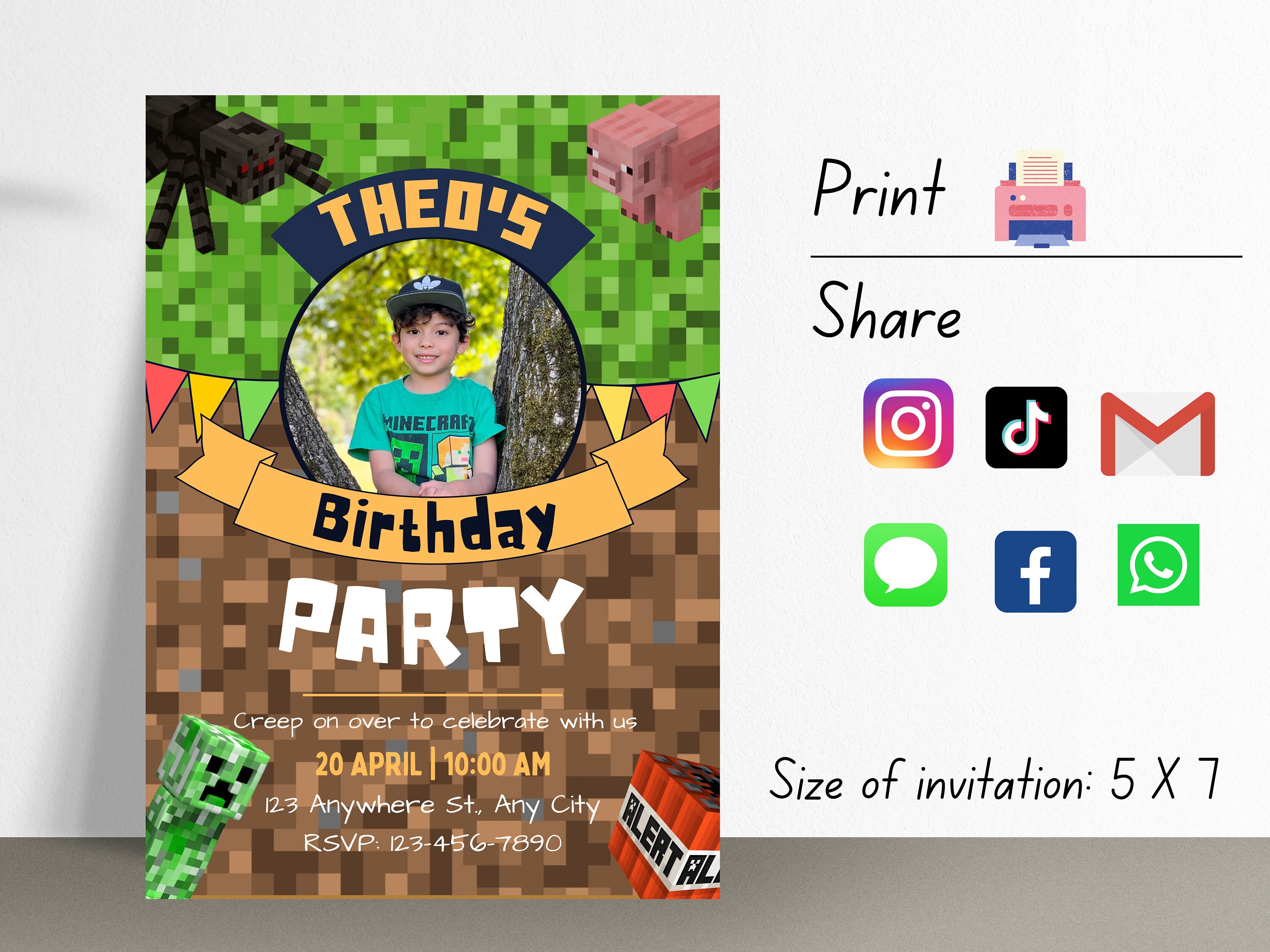 Minecraft Digital Template (Canva)