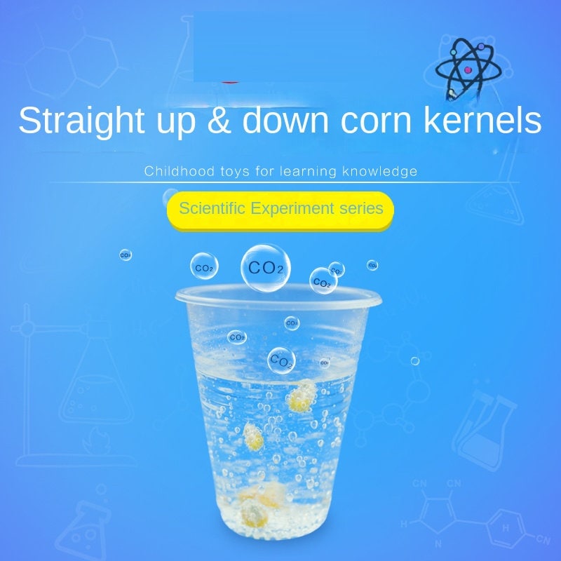Kindergarten science and technology small production diy chemical production materials up and down corn grain science experiment toys