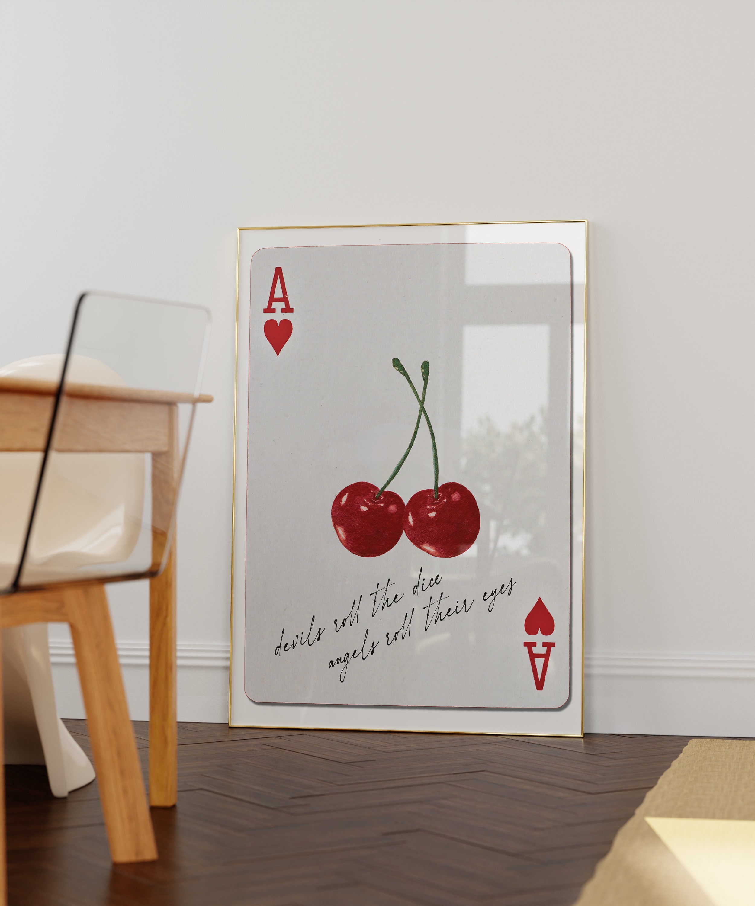 Cherry Ace of Hearts Print | Trendy Playing Card | Taylor Swift