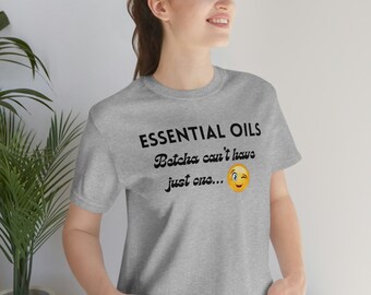 Unisex Jersey Kurzarm T-Shirt, T-Shirt, Ätherische Öle, Betcha kann nicht nur eins haben, Wink emoji
