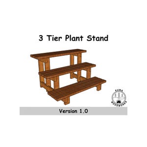 3 Tier Garden Plant Stand PDF Plans