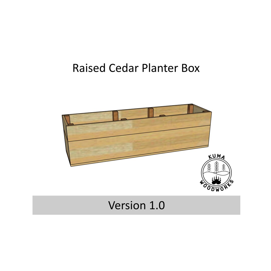 Raised Cedar Planter Box PDF Plans - Etsy