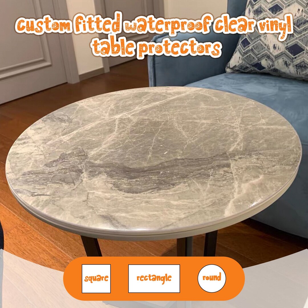 Round Tablecloth Protector Clear Table Plastic Cover Circle Vinyl Table