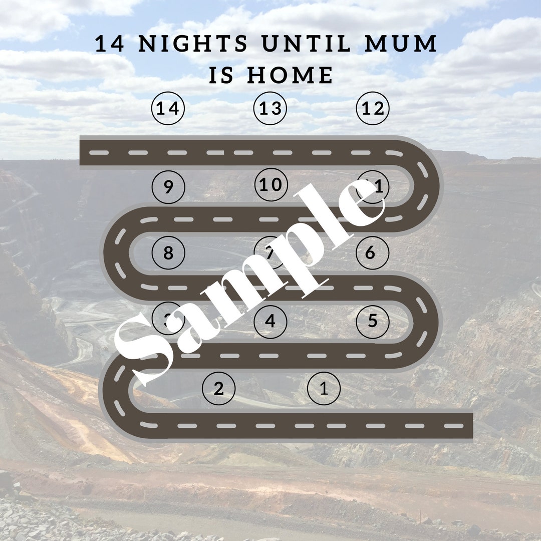 14 Nights FIFO Countdown Calander for Mum Instant Download Etsy