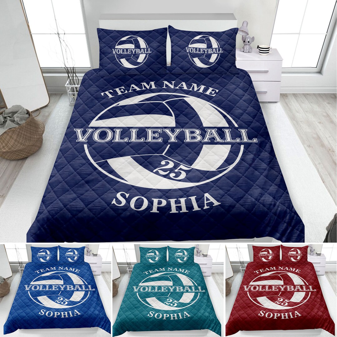 Personalized Volleyball Quilt Set Volleyball Quilt Blanket & Etsy