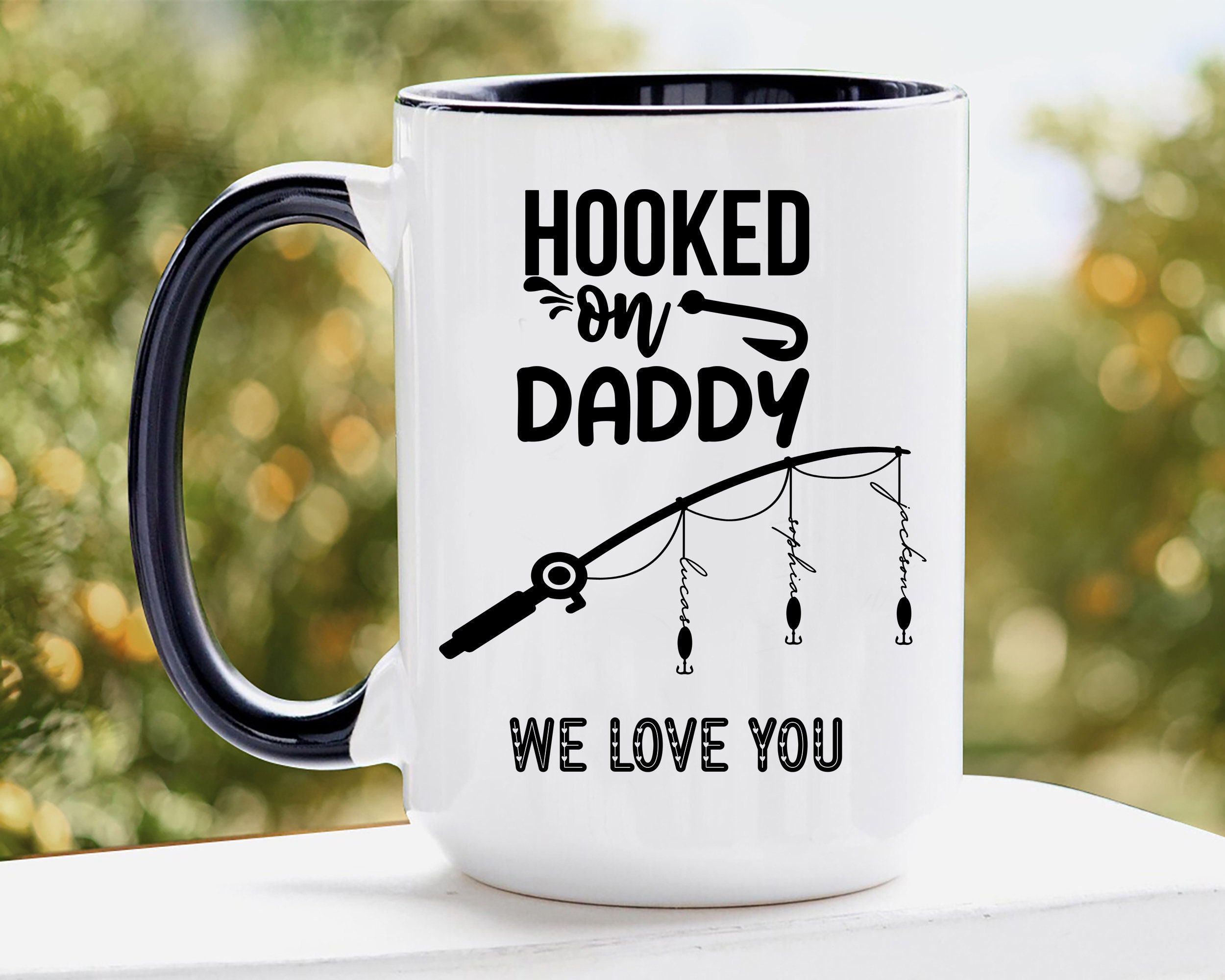 Grandpa Fishing Gift for Grandpa Fishing Mug With Grandkids Name,fathers  Day Gift From Granddaughter Hooked on Grandpa Personalized Cup M762 