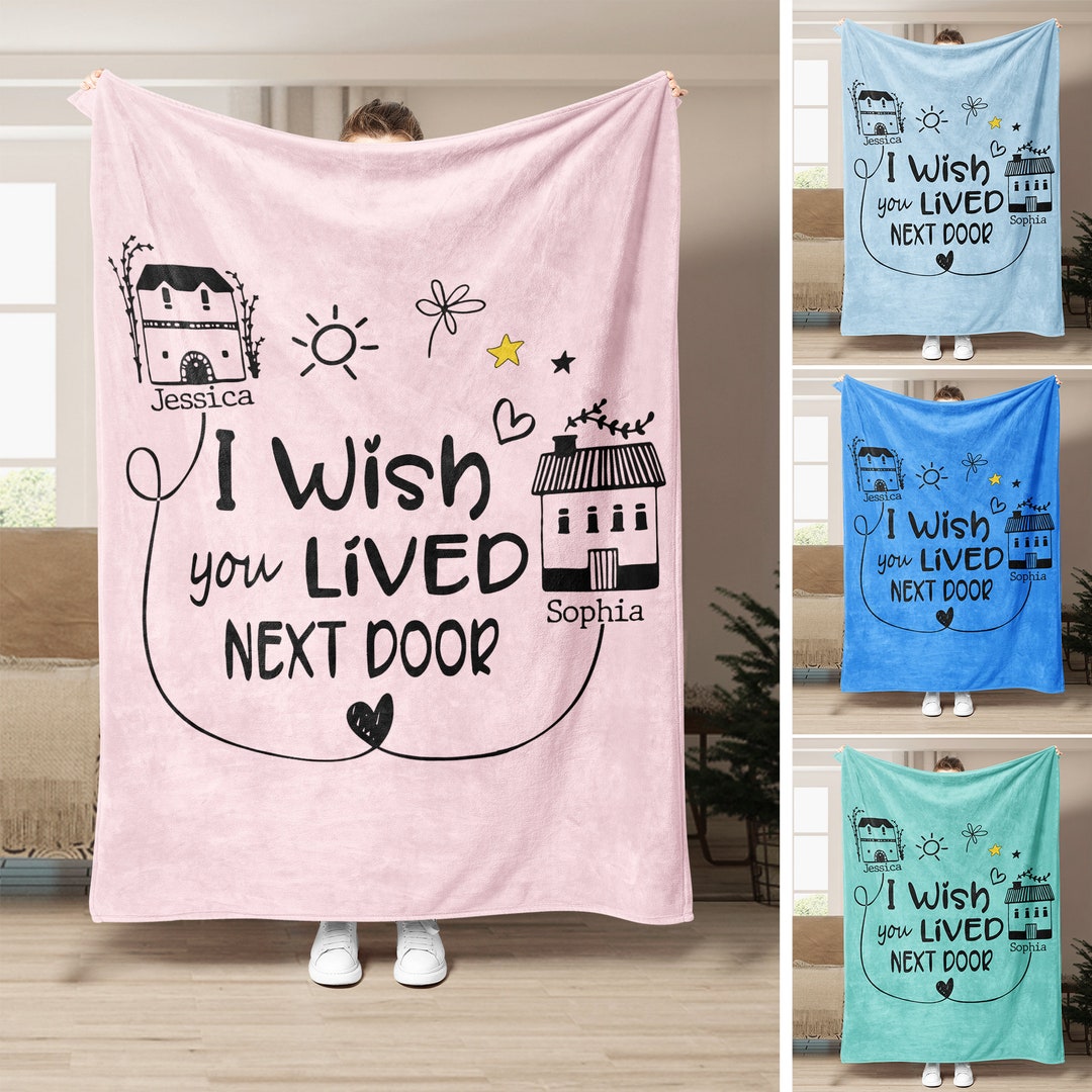 Personalized Bestie Blanket, Friend Long Distance Blanket, Custom Soft