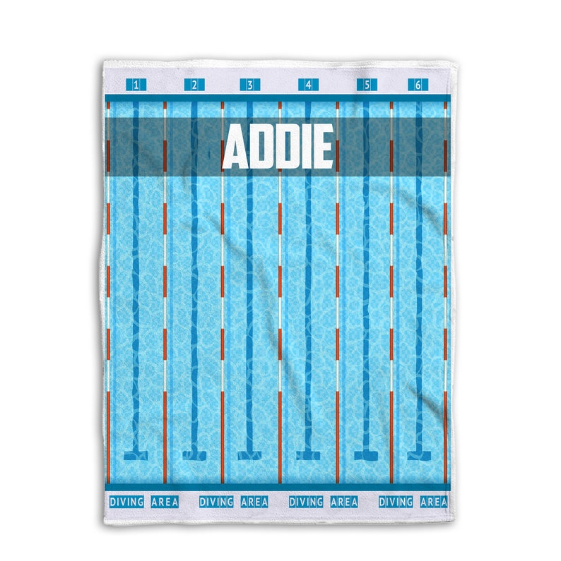 Personalized Swimming Blanket Swimming Pool Soft Cozy Sherpa Etsy