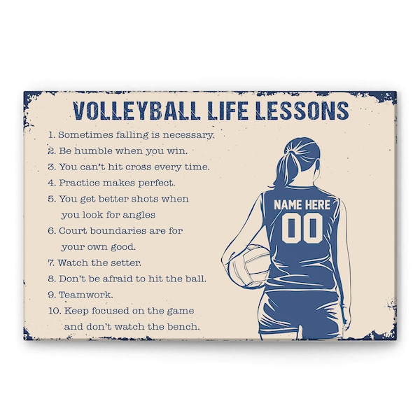 Volleyball Life Lessons Poster Etsy