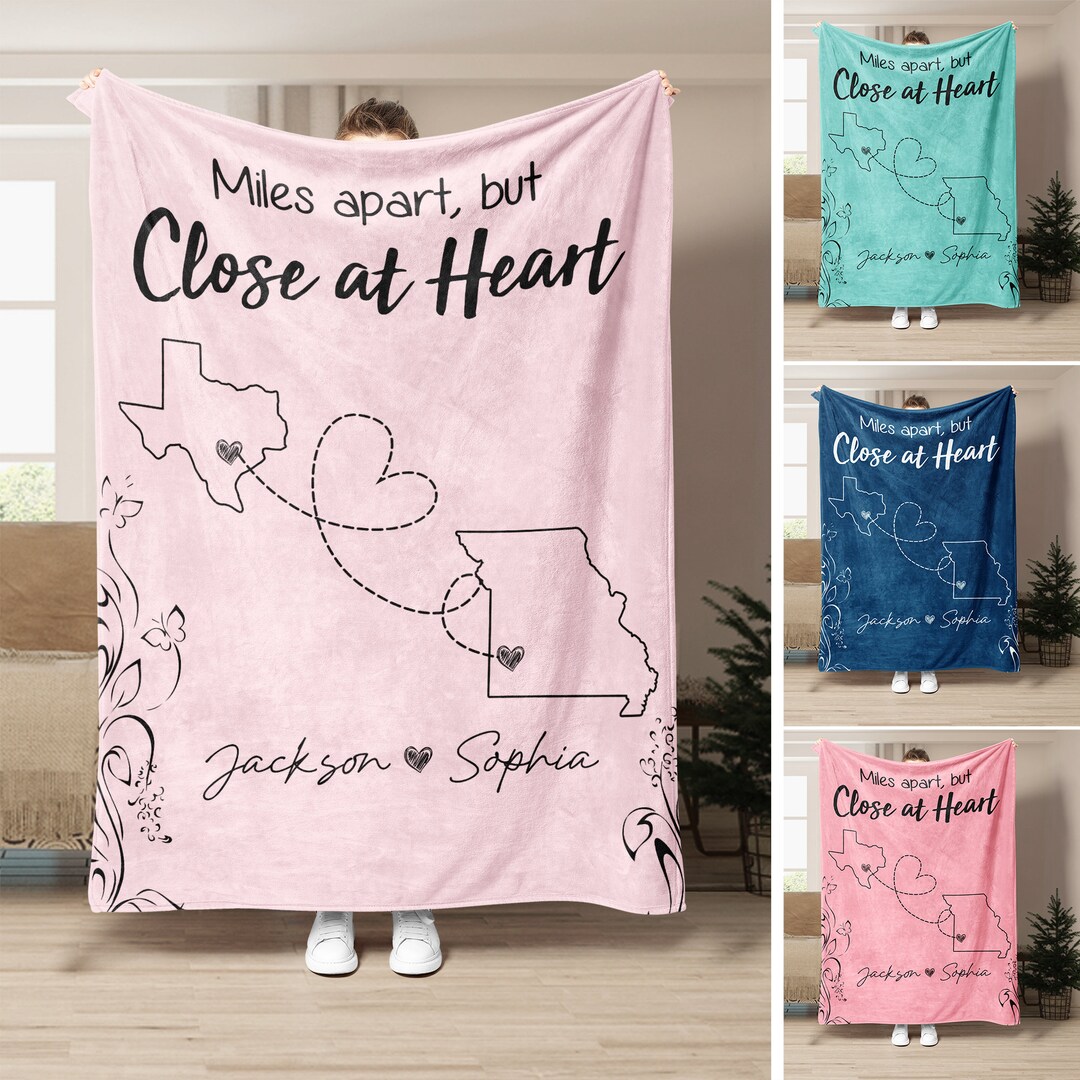 Personalized Bestie Blanket, Friend Long Distance Blanket, Custom Soft