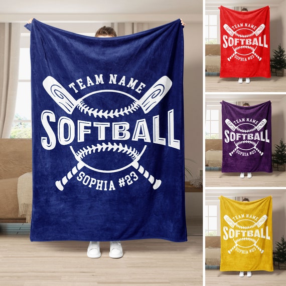 Custom softball blankets sale