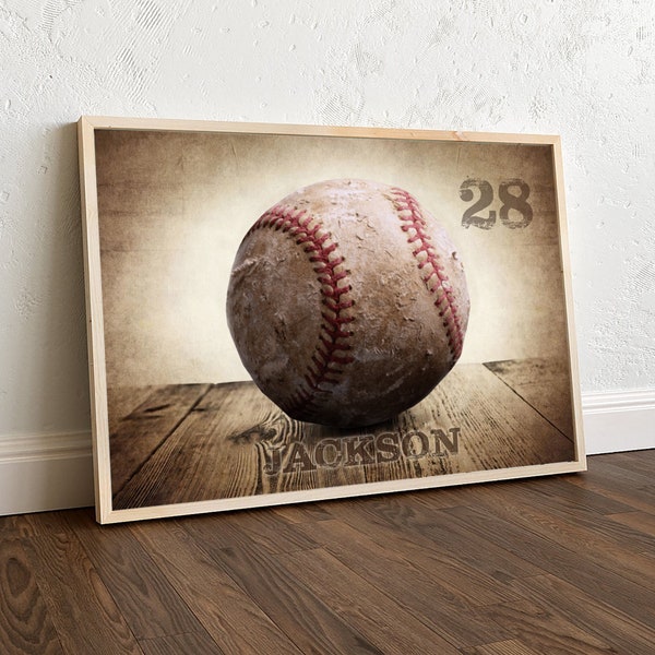 Kid Baseball Wall Art Etsy